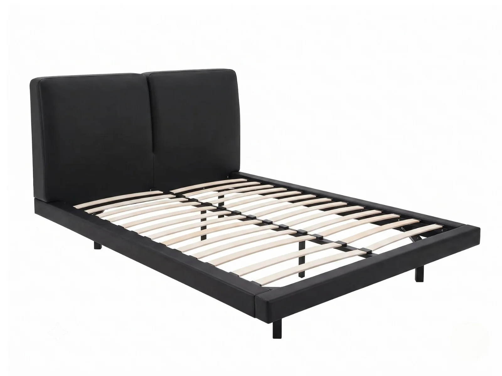 Priscilla PU Bed Frame Black - Queen