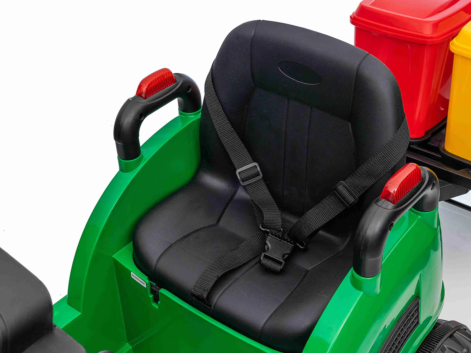 Kids Ride On Sweeper With Trash Can - Green - Image 8