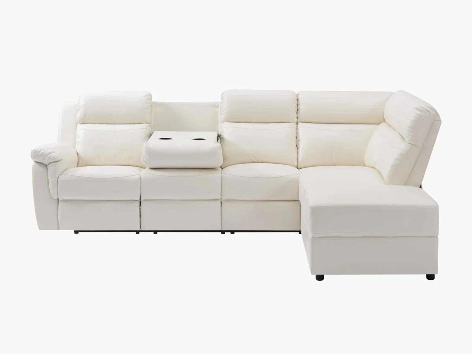 Ronae Corner Recliner Sofa PU - Beige