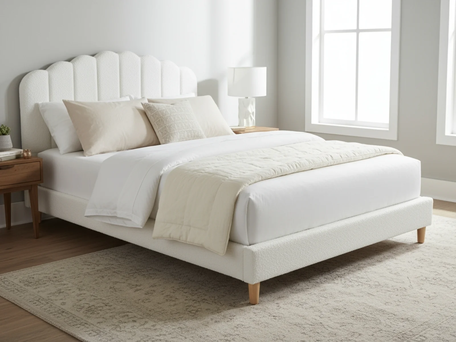 DS Shelley Boucle Bed Frame - Double - Image 4