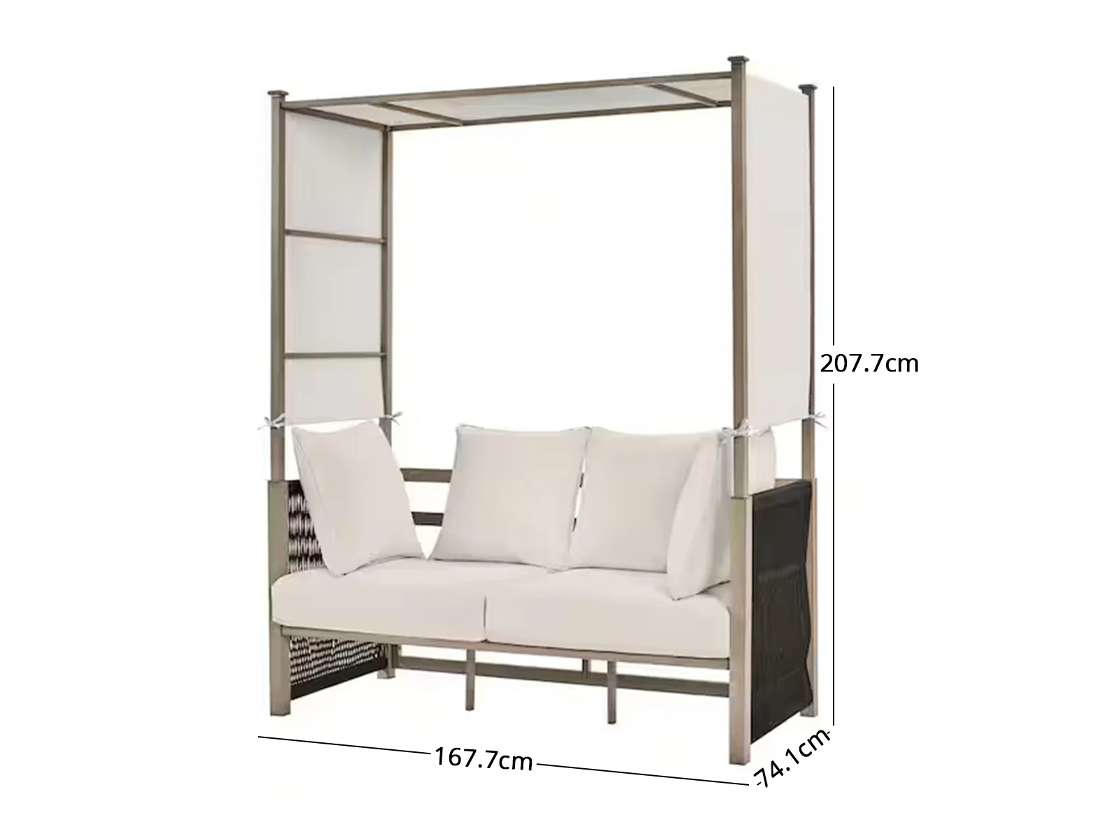 Steel Day Bed with Canopy - Image 4