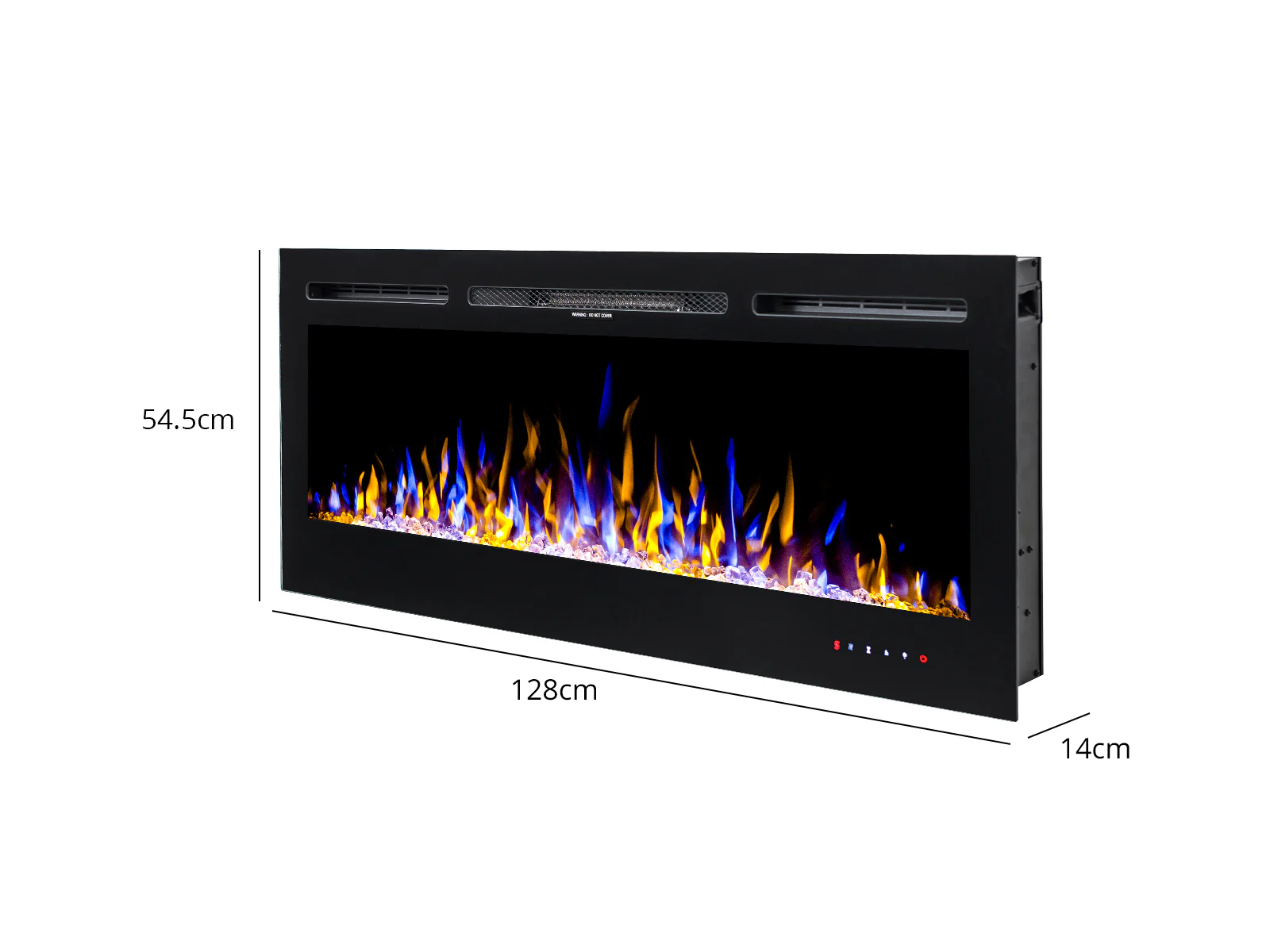50" Electric Fireplace with Remote & Crystals - Wall Mount/Recessed - Image 10