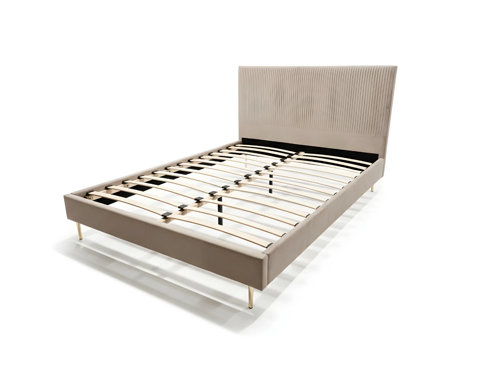 Fenix Velvet Bed Frame Brown - Queen - Image 6