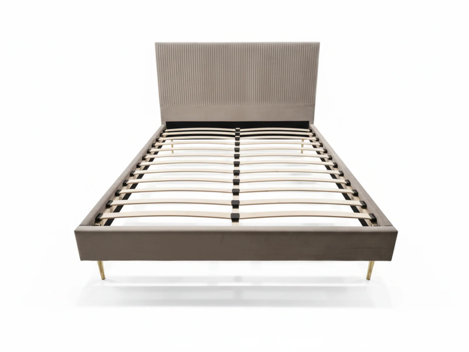 Fenix Velvet Bed Frame Brown - Queen - Image 7