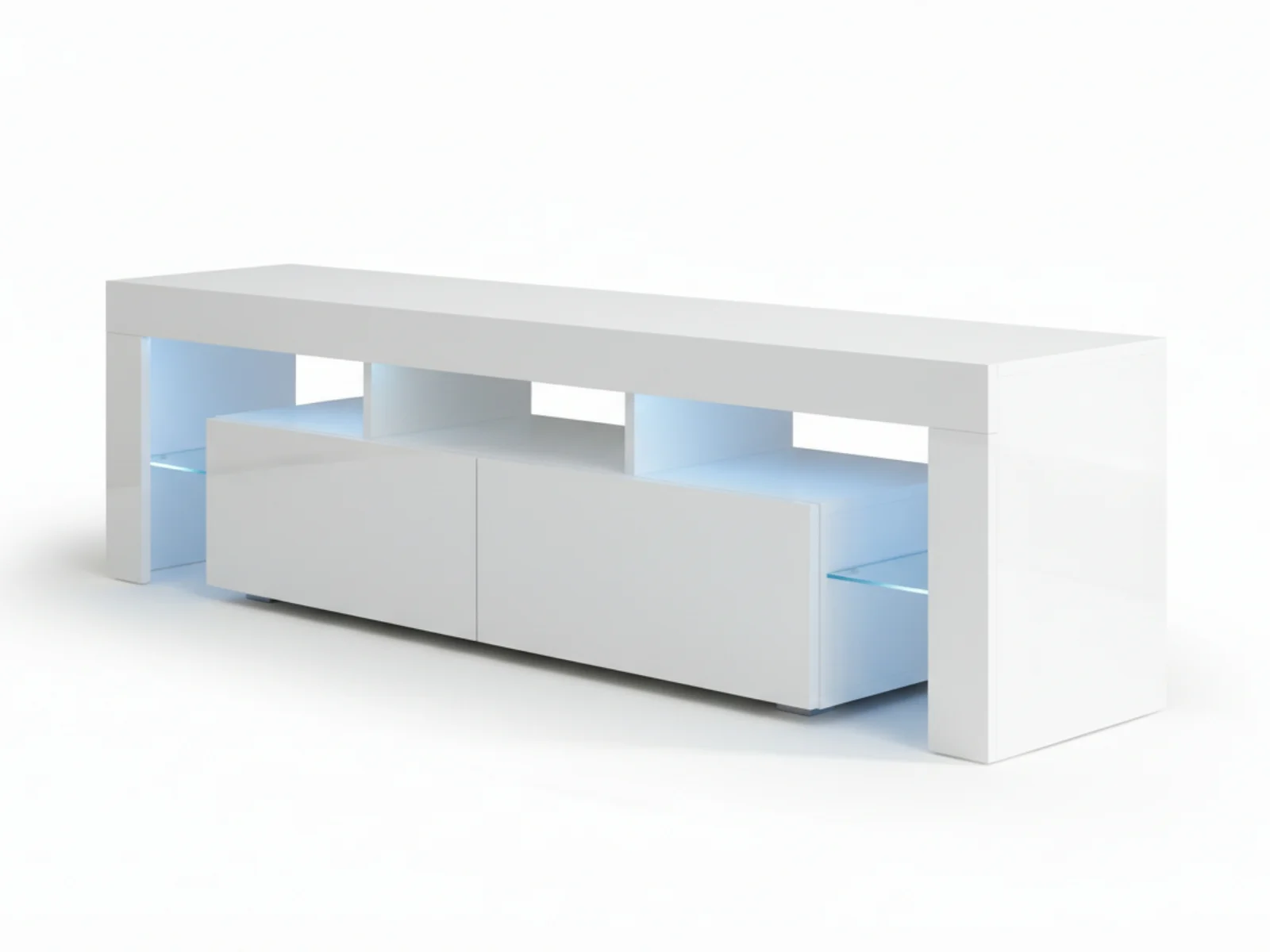 Glansig LED Entertainment Unit White - 190 cm - Image 4