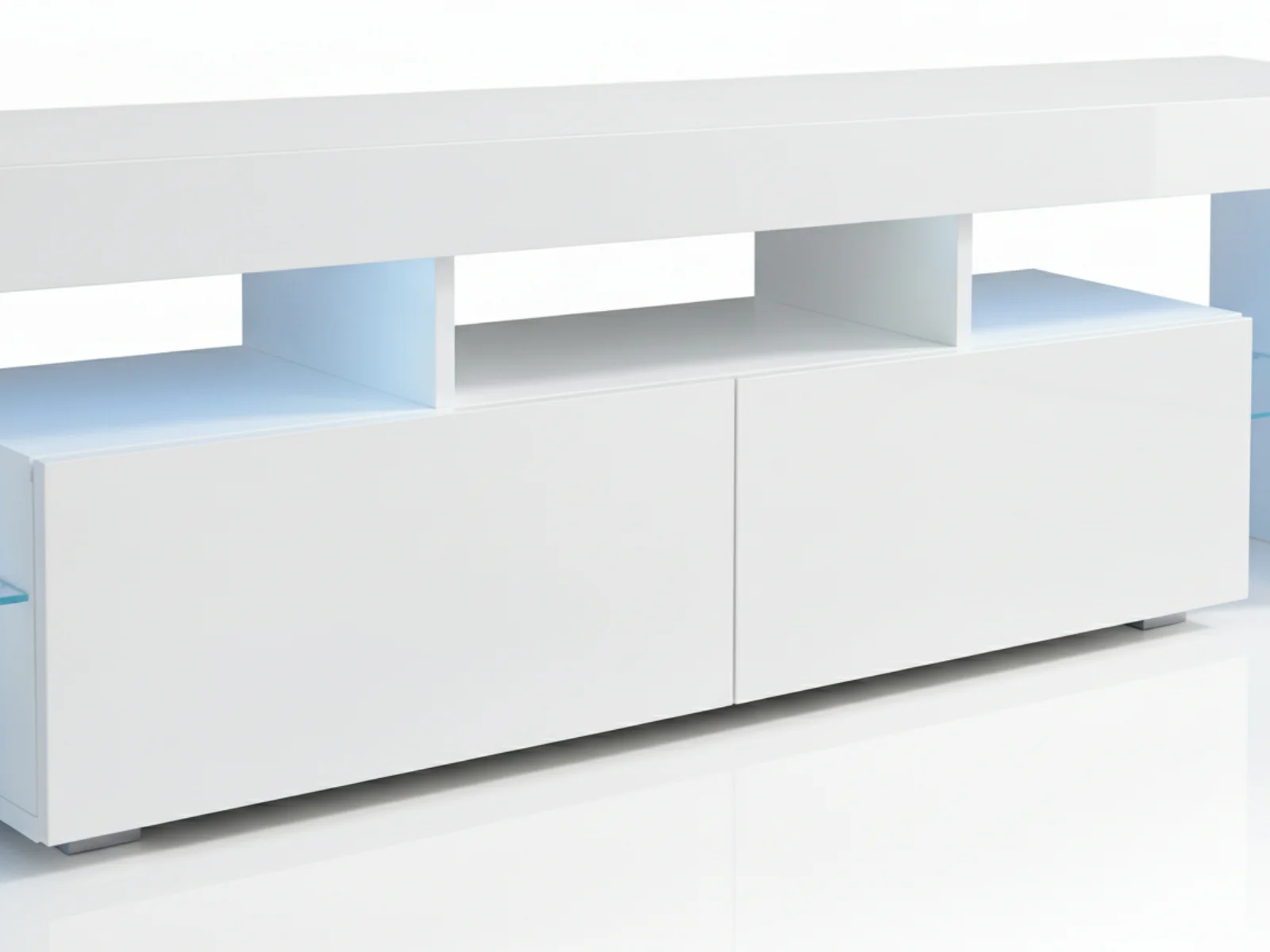 Glansig LED Entertainment Unit White - 190 cm - Image 6
