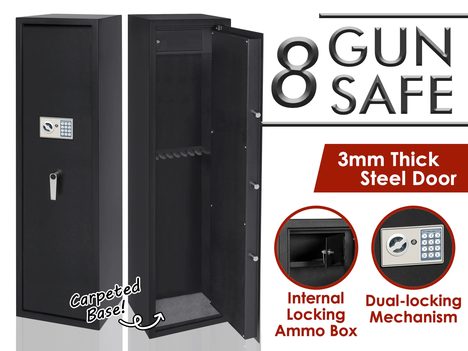 Gun Safe Cabinet 8 Guns - Image 2
