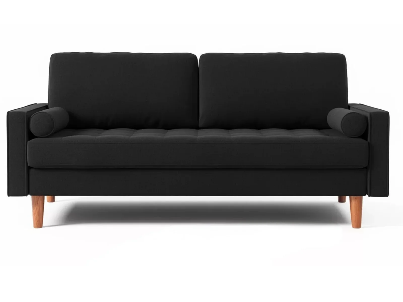 Gyllene 2-Seater Velvet Sofa - Black