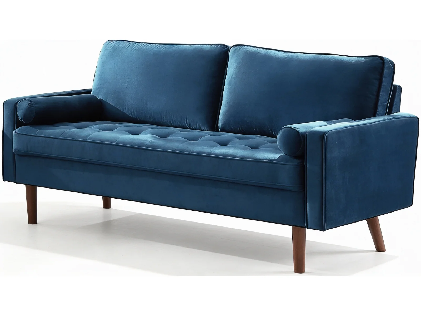 Gyllene Velvet Sofa Set - Blue - Image 6