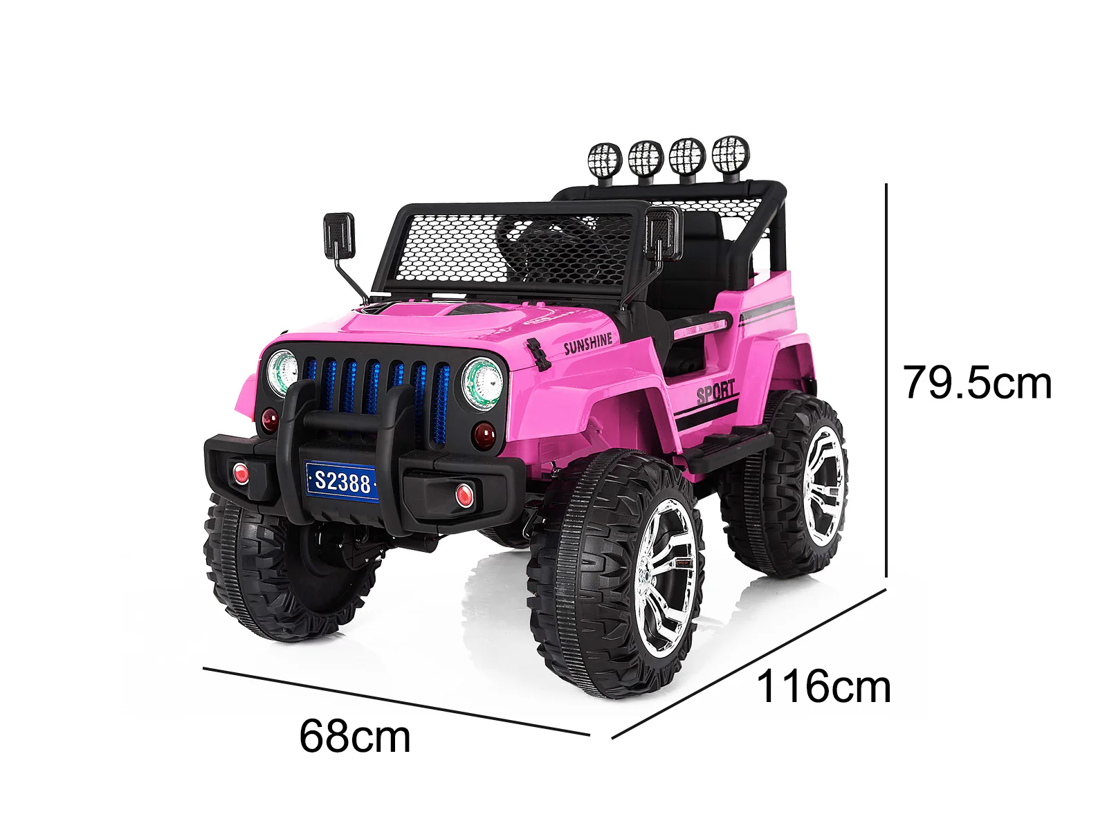 Kids Ride On Jeep Upgrade - Pink - Image 4