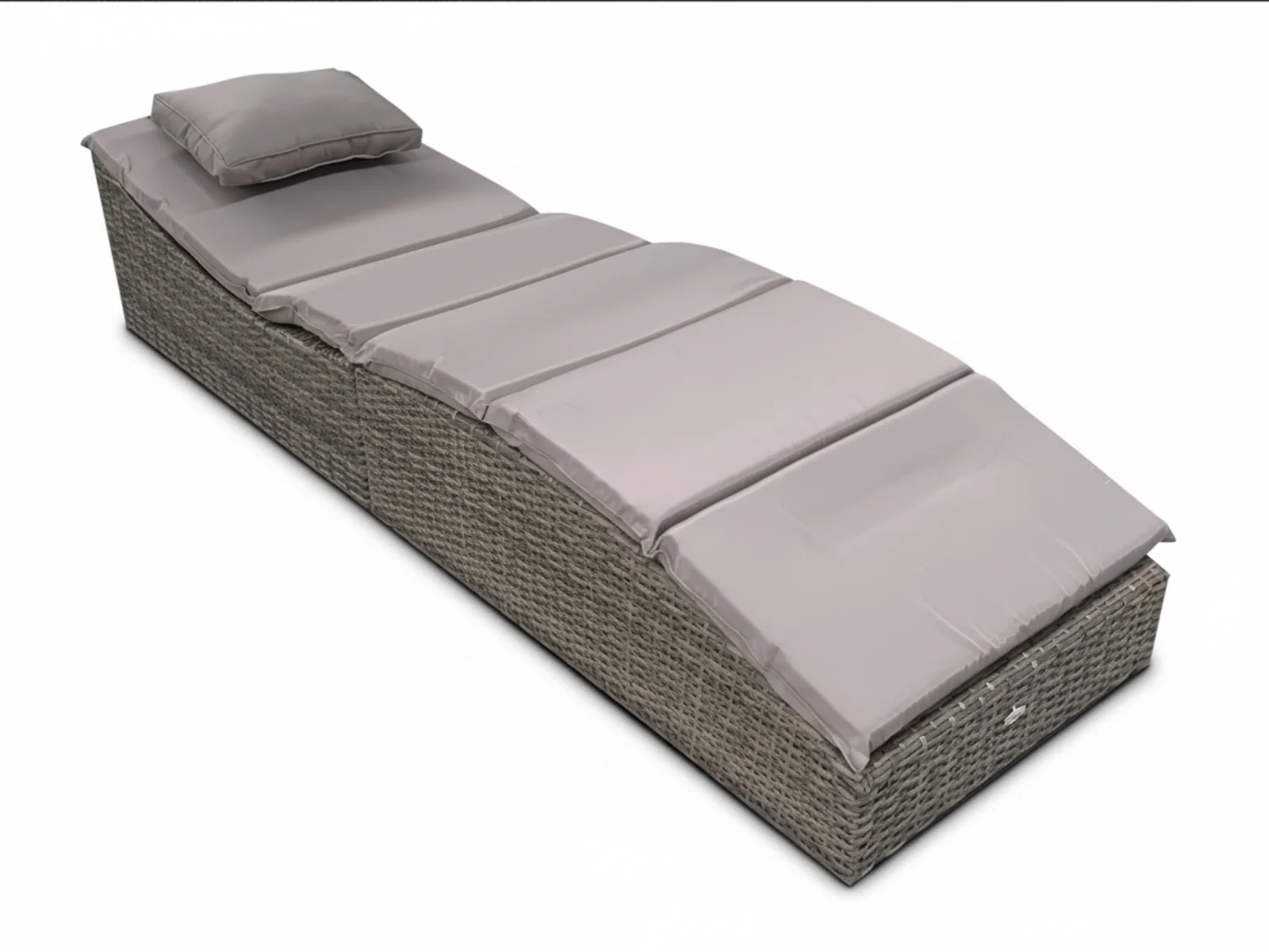 Miller Foldable Outdoor Sun Lounger - Light Grey - Image 4