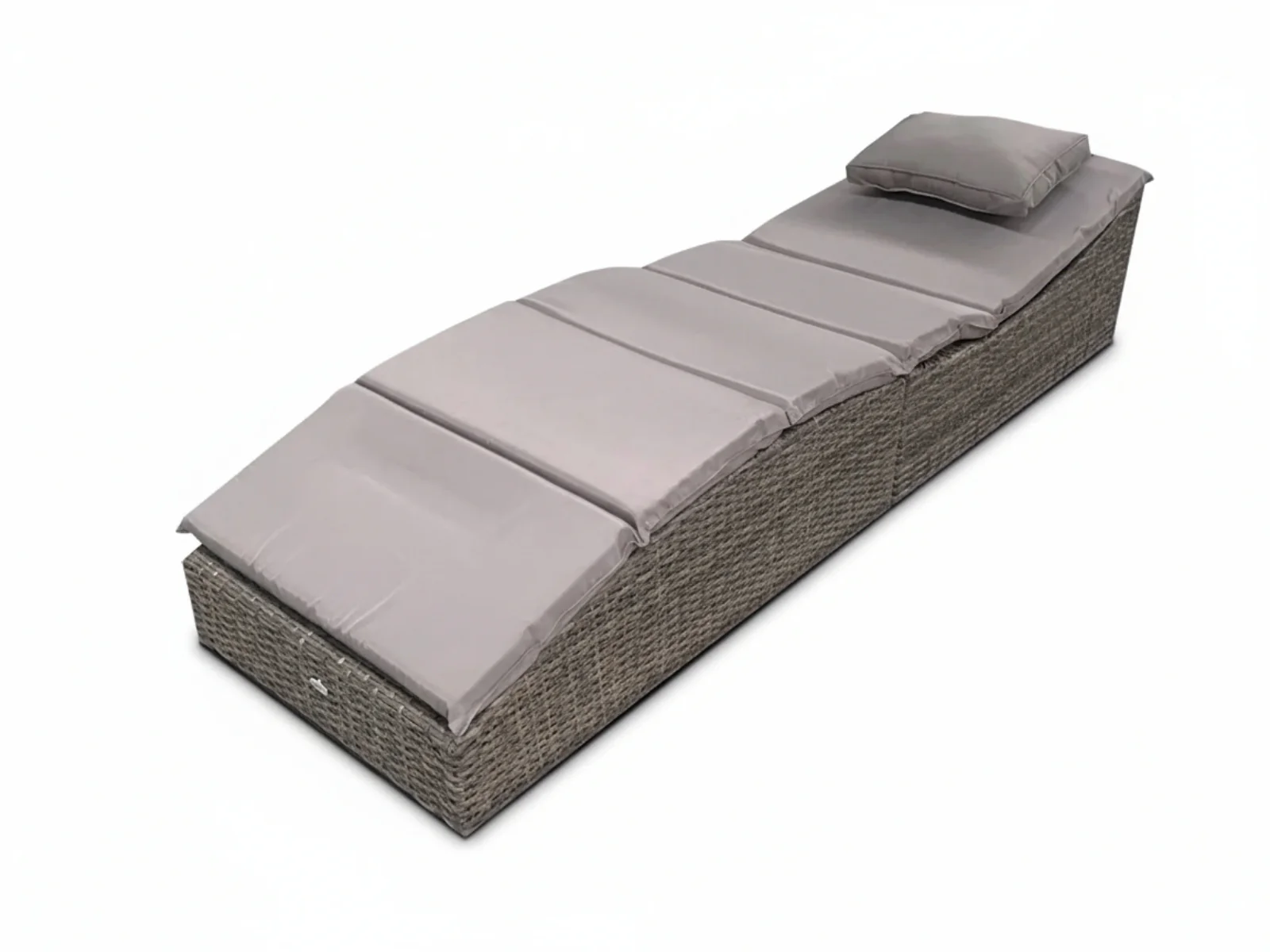 Miller Foldable Outdoor Sun Lounger - Light Grey - Image 5