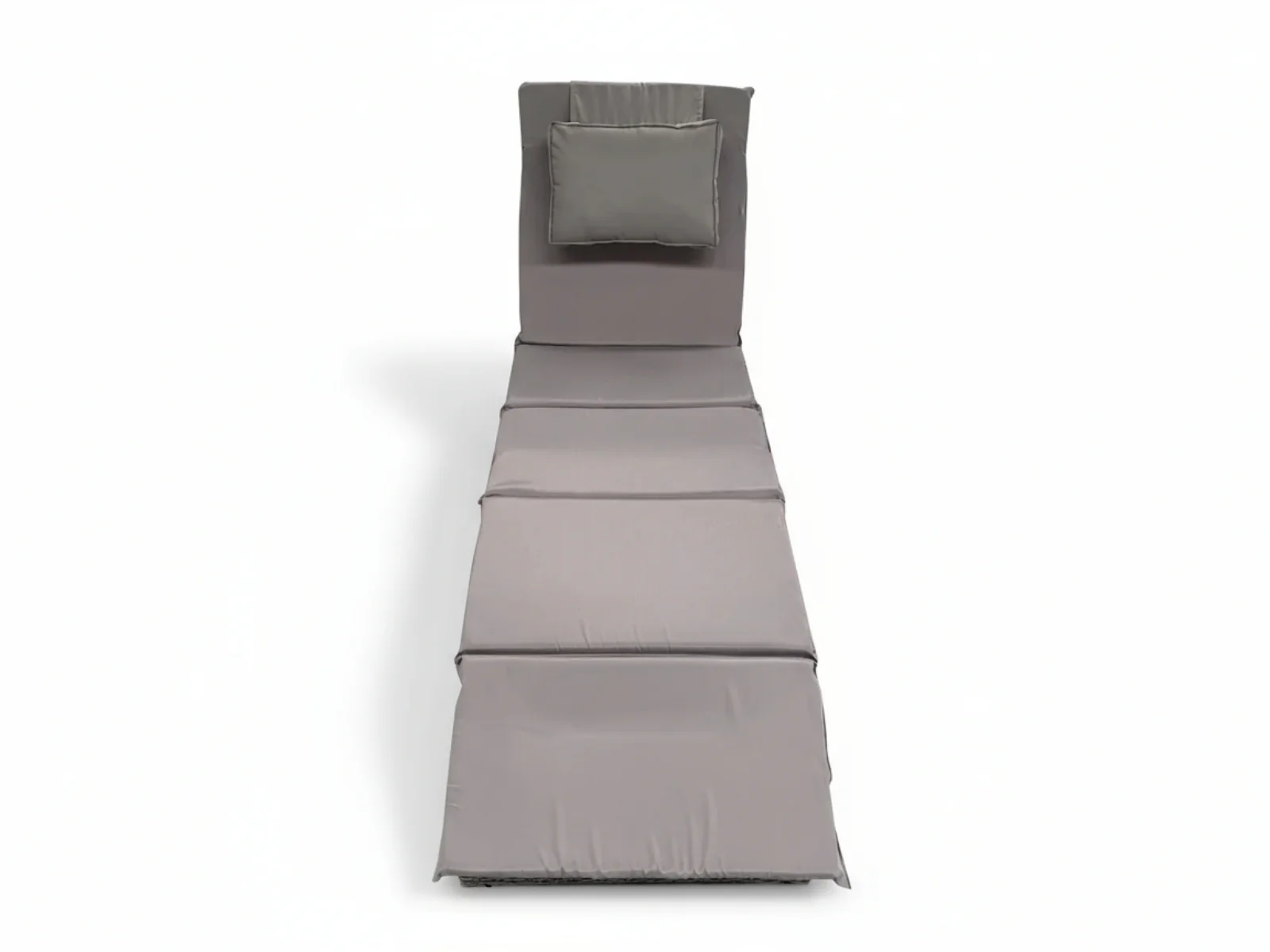 Miller Foldable Outdoor Sun Lounger - Light Grey - Image 6