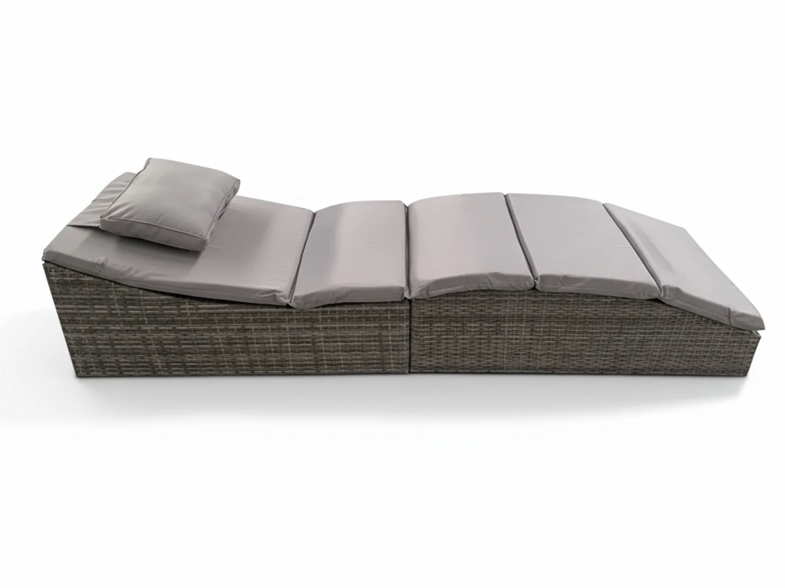 Miller Foldable Outdoor Sun Lounger - Light Grey - Image 7