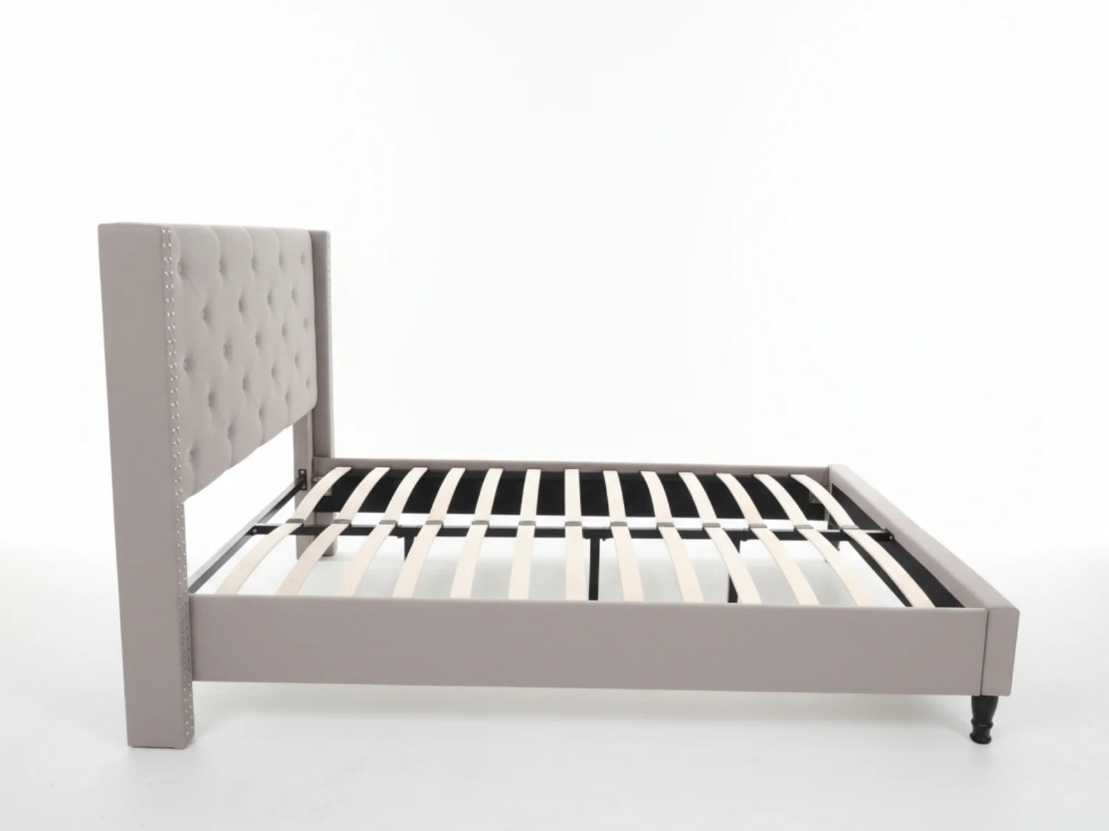 New Lisbeth Bed Frame Grey - Queen - Image 7
