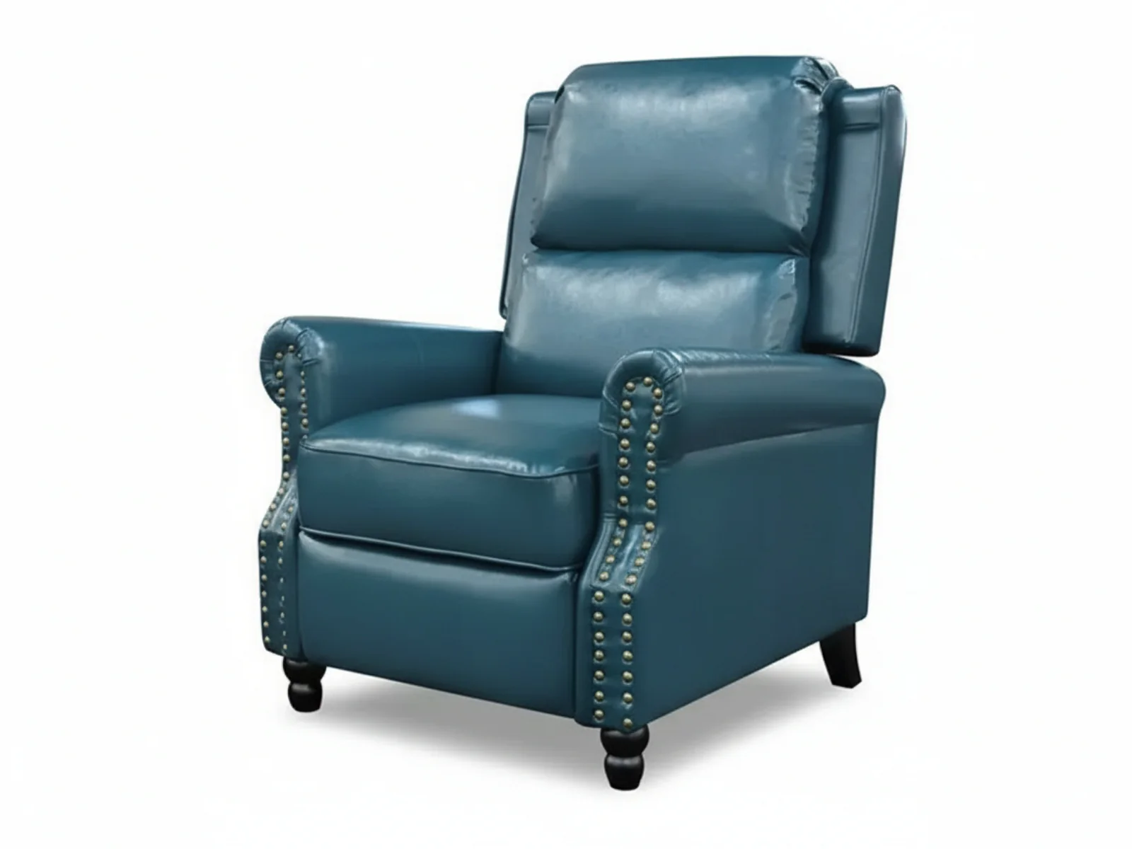 Nilsson PU Leather Recliner Chair - Blue - Image 4