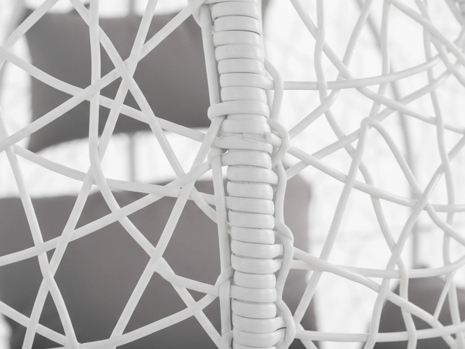 Outdoor Swing Egg Chair - White & Grey - Image 10