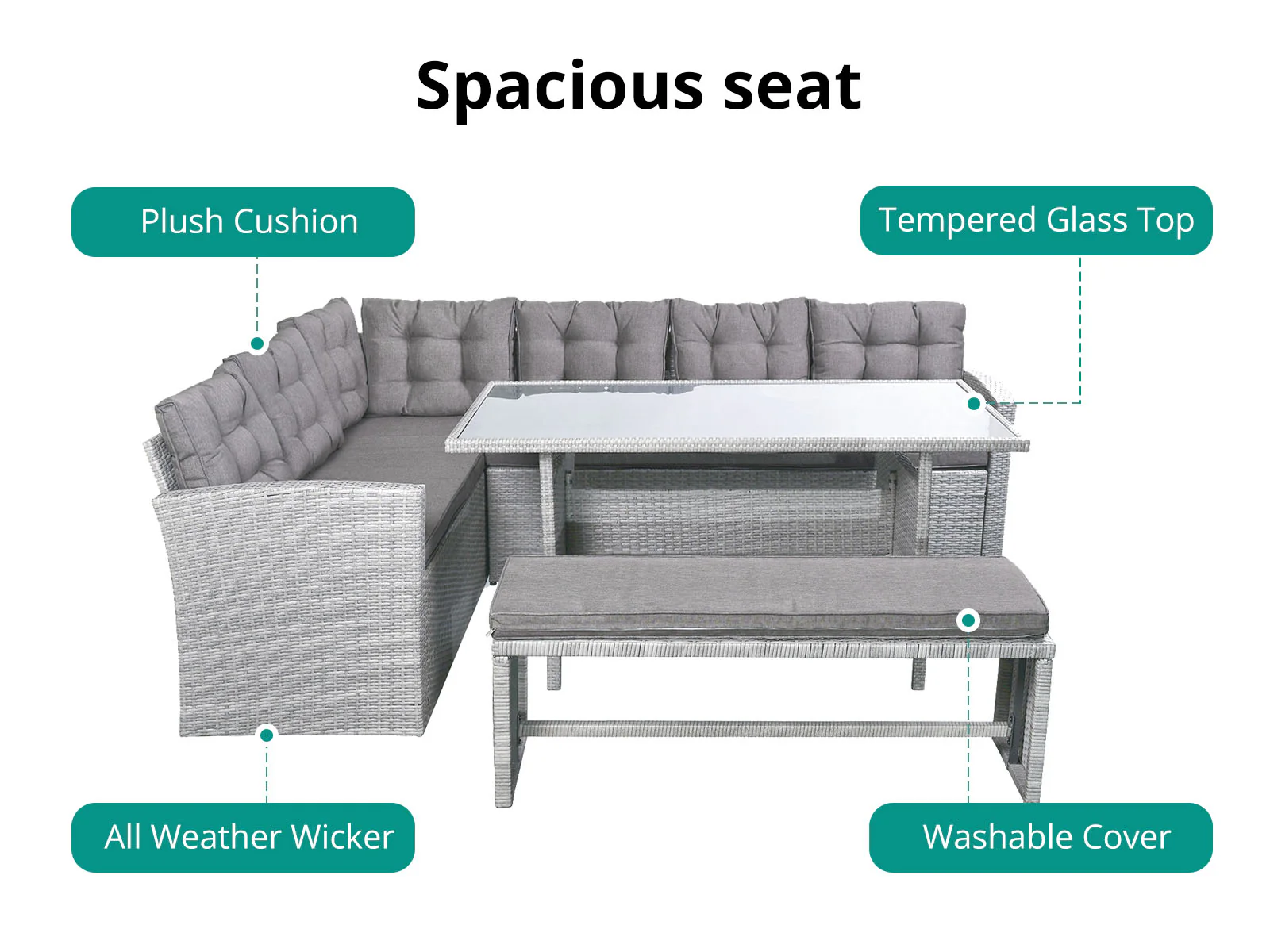 Catania 4-Piece Steel Outdoor Dining Set - Image 7