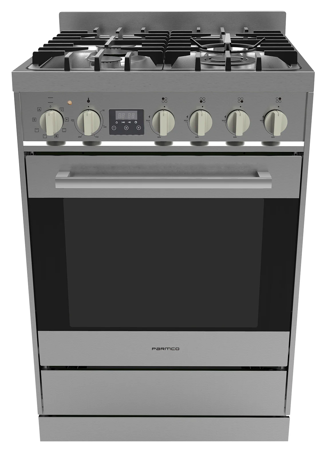 T Parmco FREESTANDING STOVE 600MM STAINLESS FULL GAS