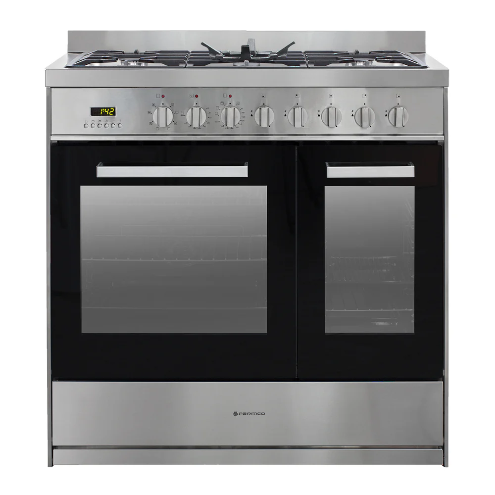 T Parmco FREESTANDING STOVE 900MM STAINLESS GAS 1.5OVEN