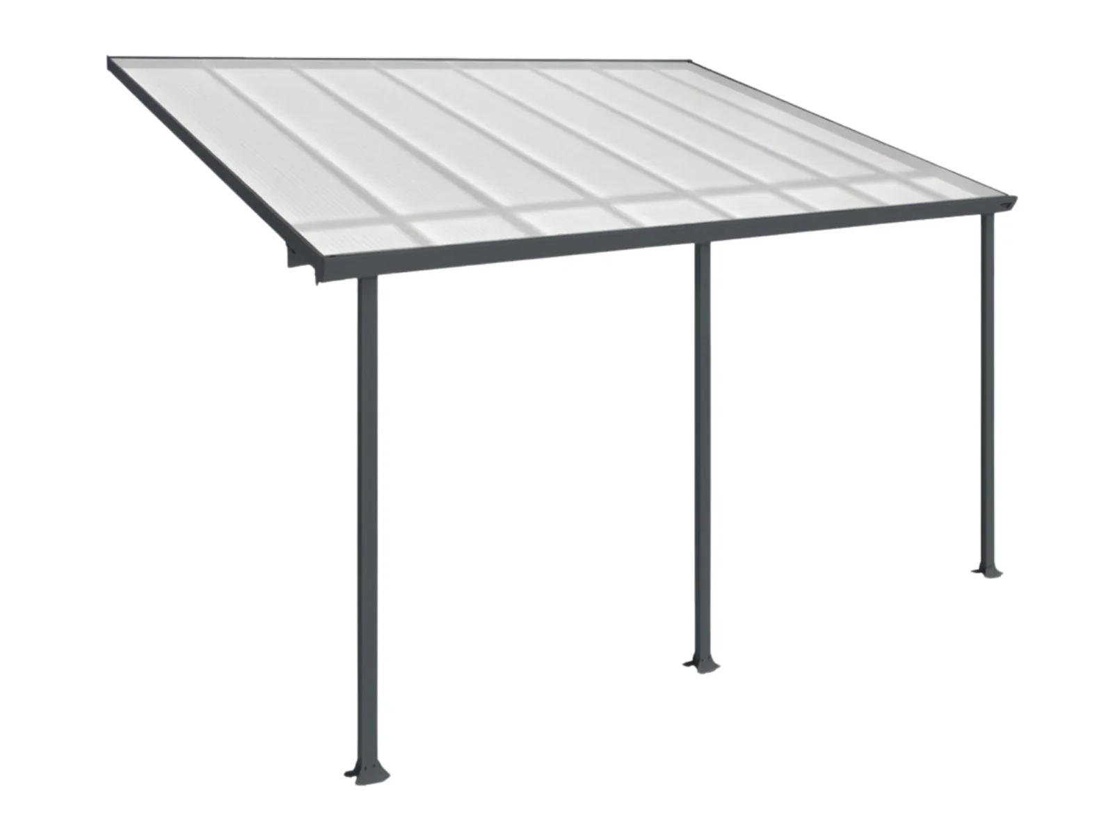 Aluminium Patio Canopy Grey - 10ft x 16ft - Image 4