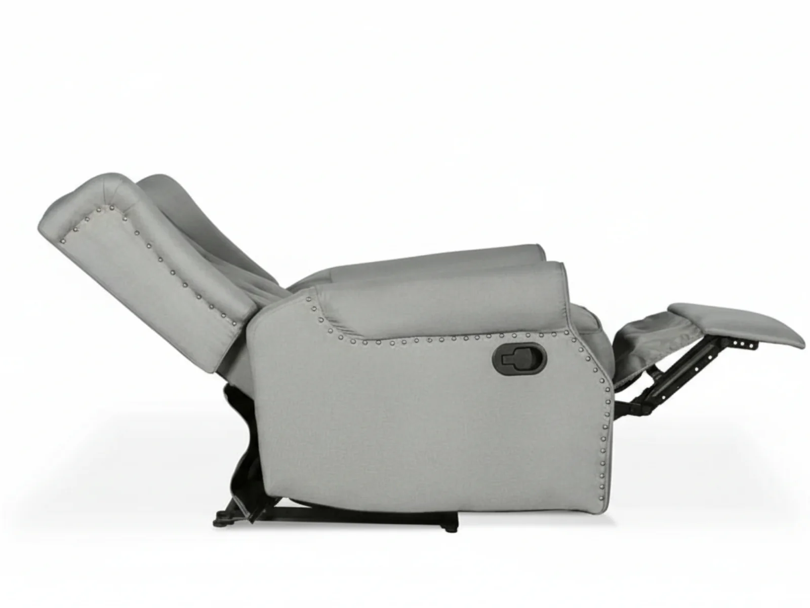 Linen Recliner Chair - Grey - Image 5