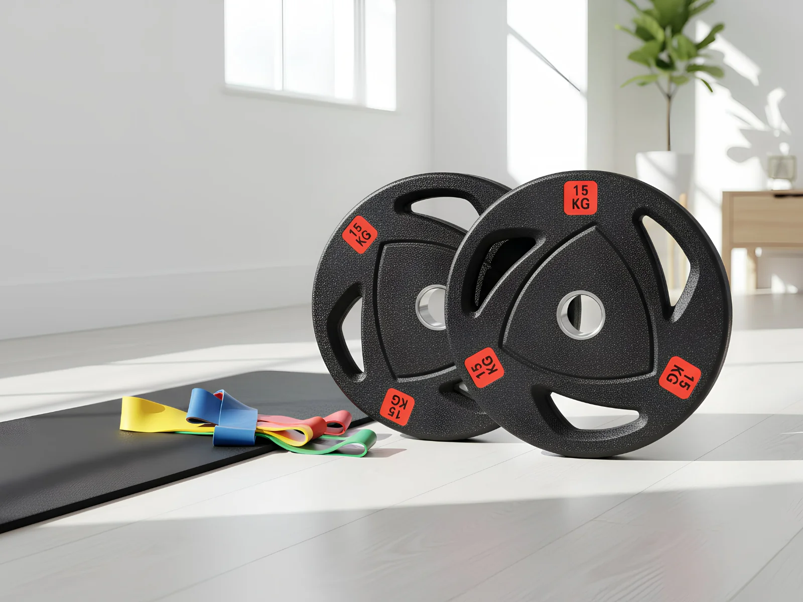 Rubber Weight Plate 15KG x 2 - Image 3