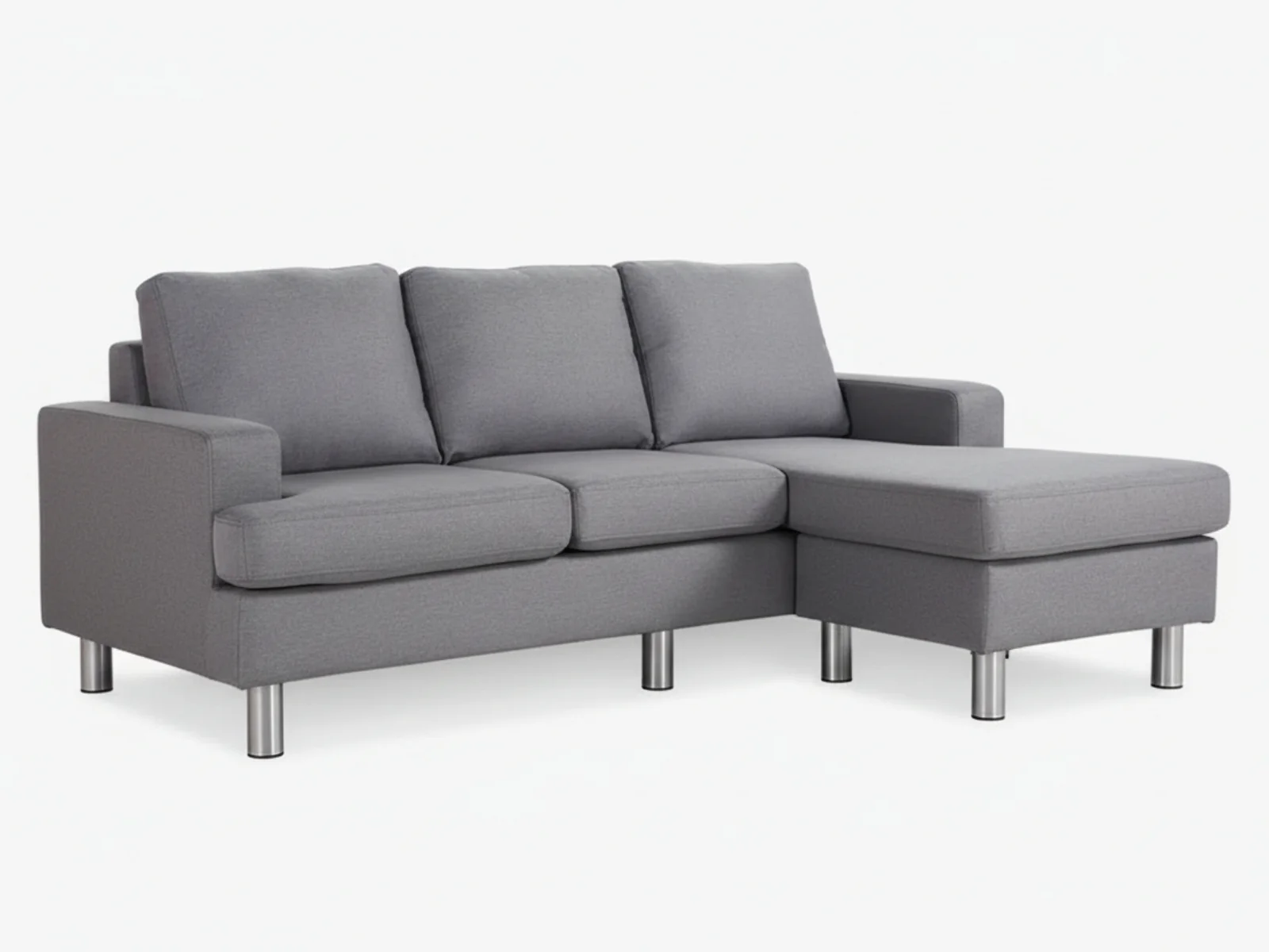 Rymden Linen Sofa Set with Chaise - Grey - Image 4