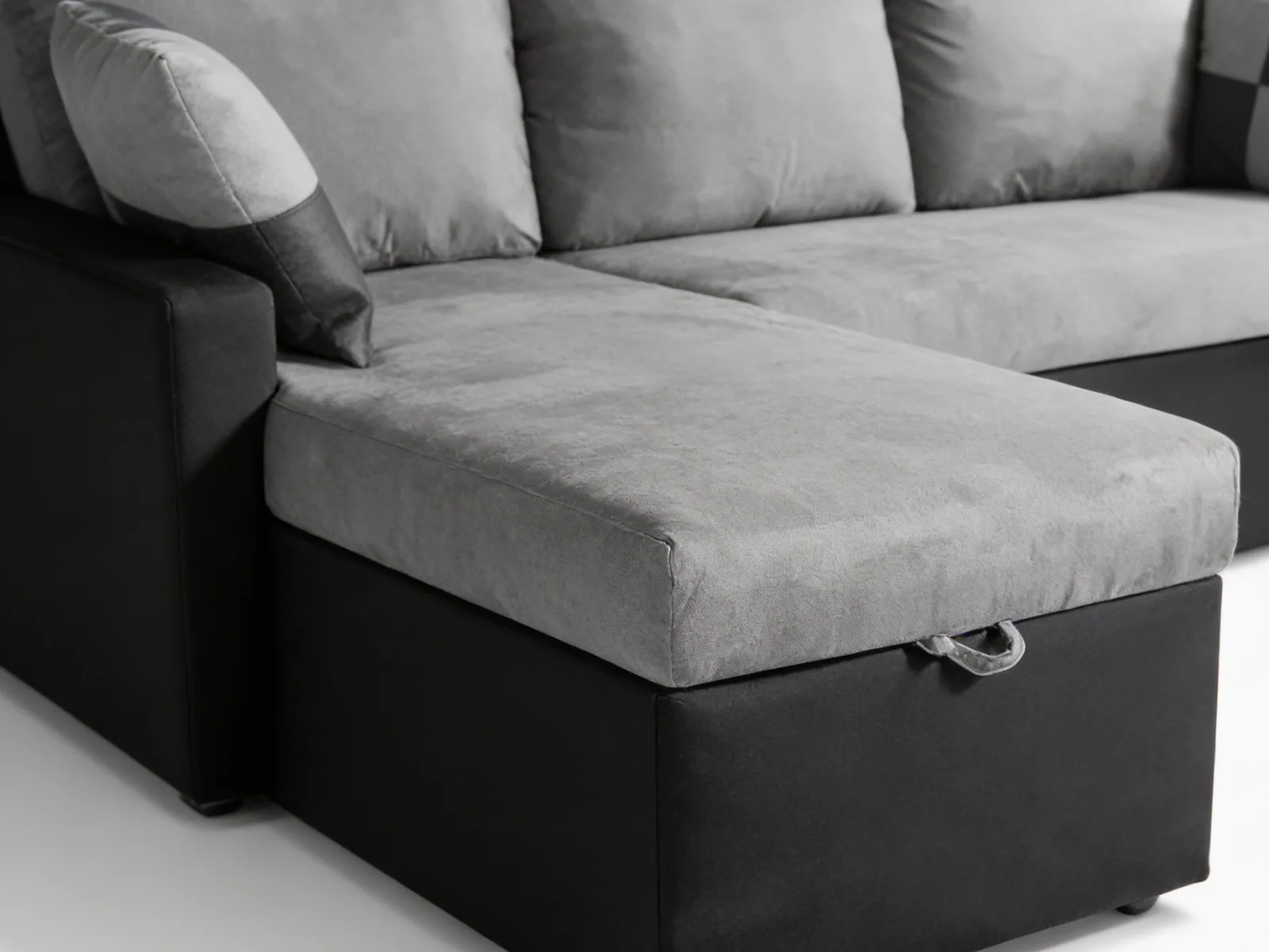 Salem Pull Out Sofa Bed with Storage - Grey - Image 8