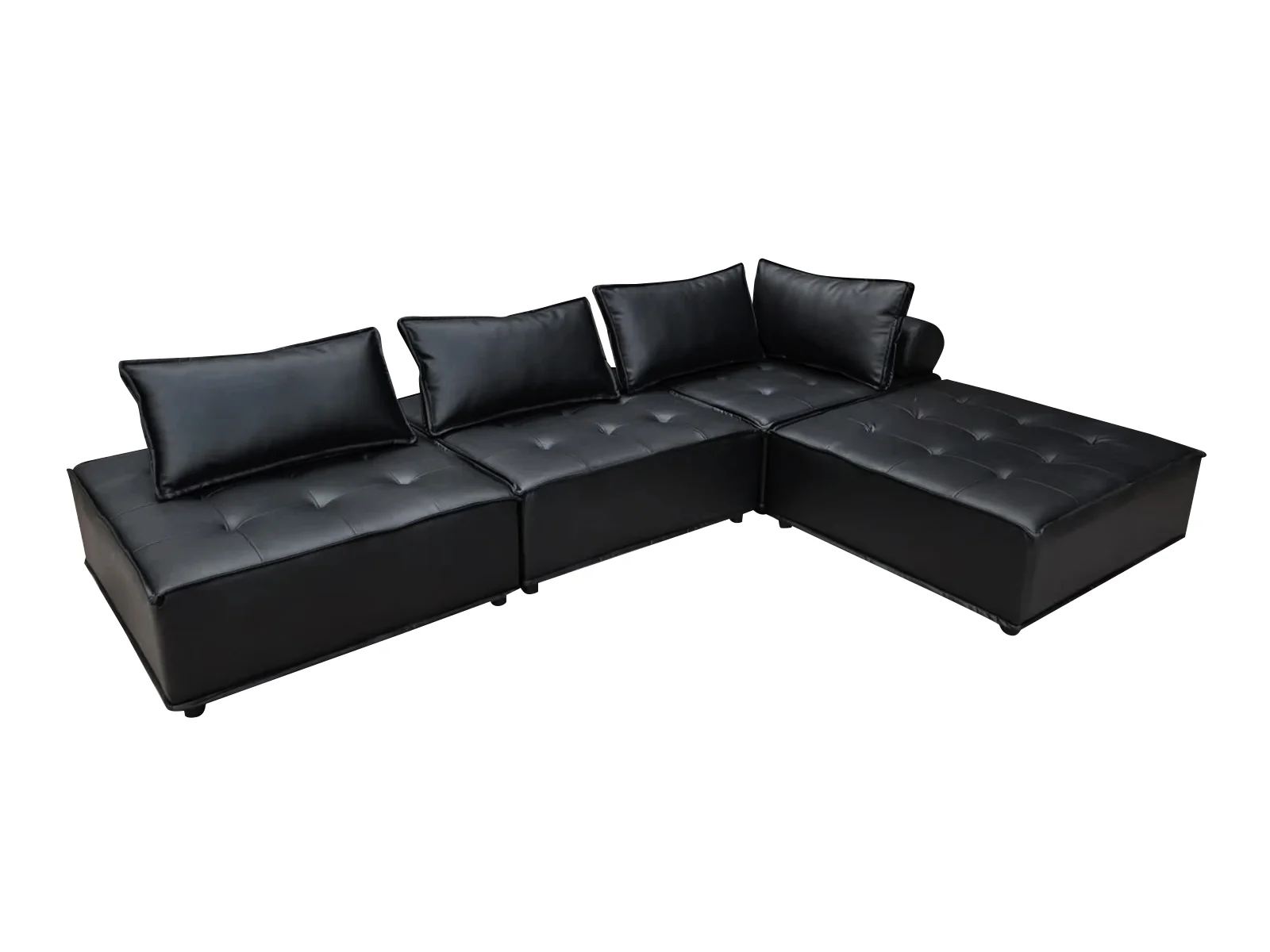 Suellen Sectional Sofa Set PU - Black
