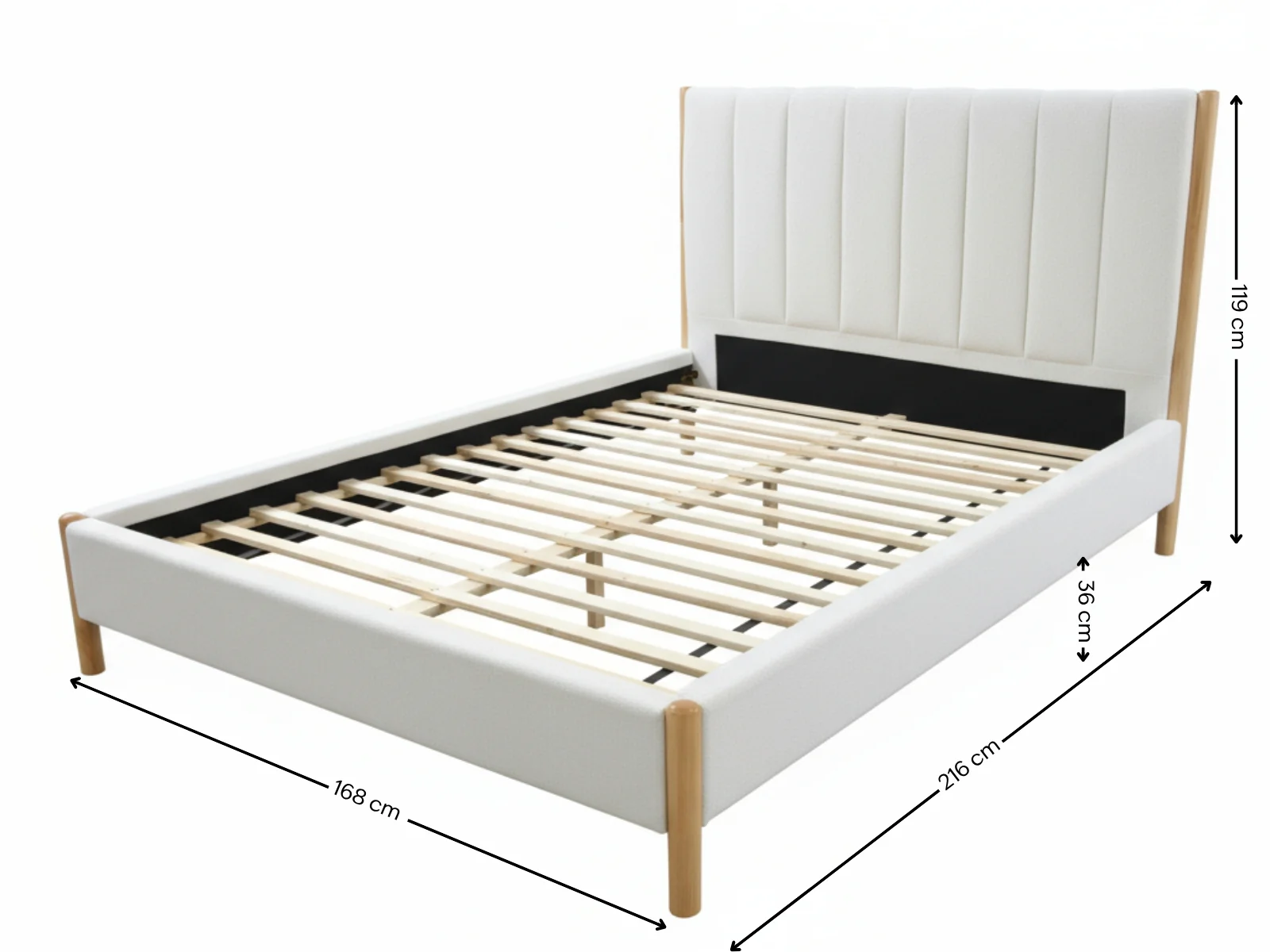 Tokoroa Boucle Bed Frame - Queen - Image 12