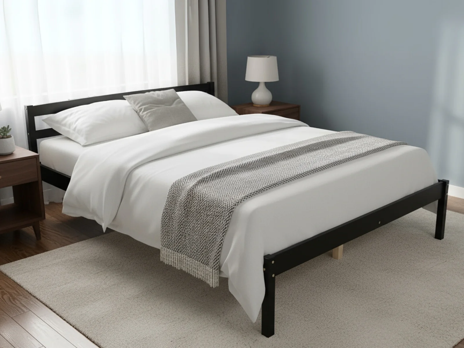 Wayford Bed Frame Black - Double - Image 4