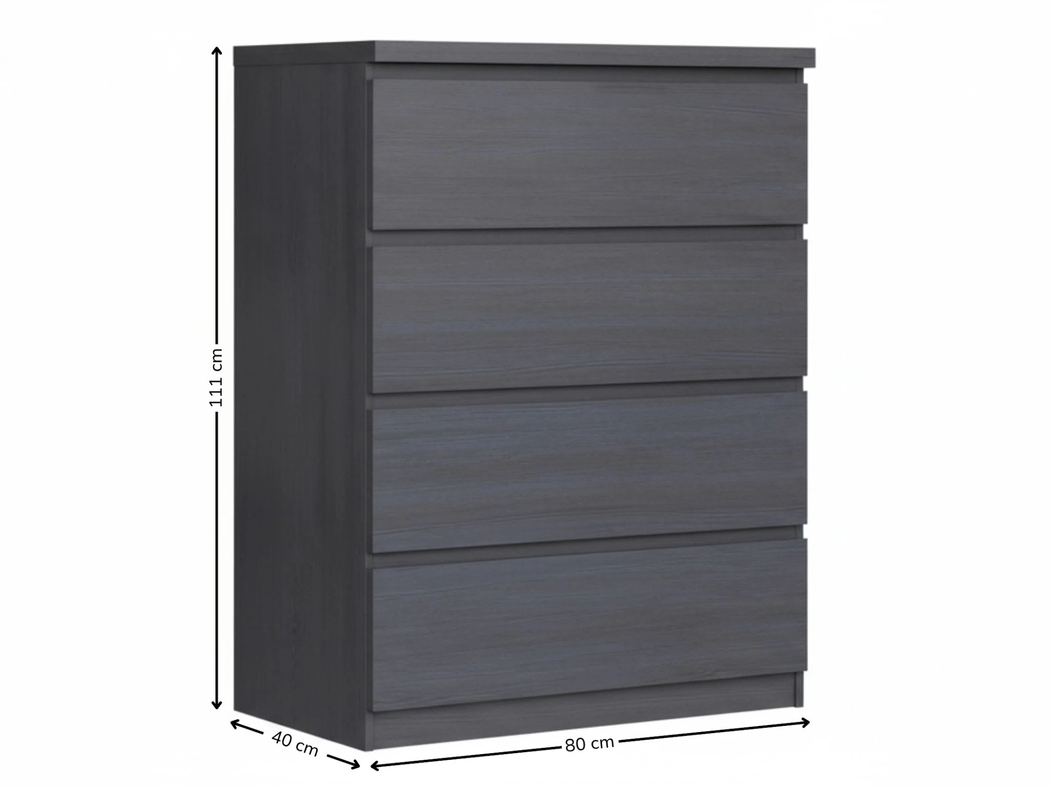 Tiko 4-Drawer Tallboy - Hacienda Black - Image 3