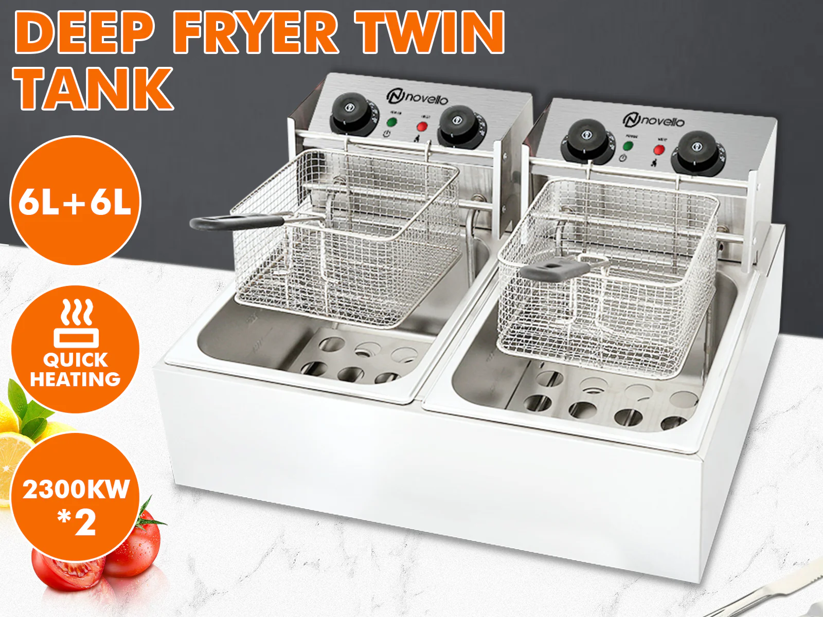 DS Twin Tank Electric Fryer - Image 2