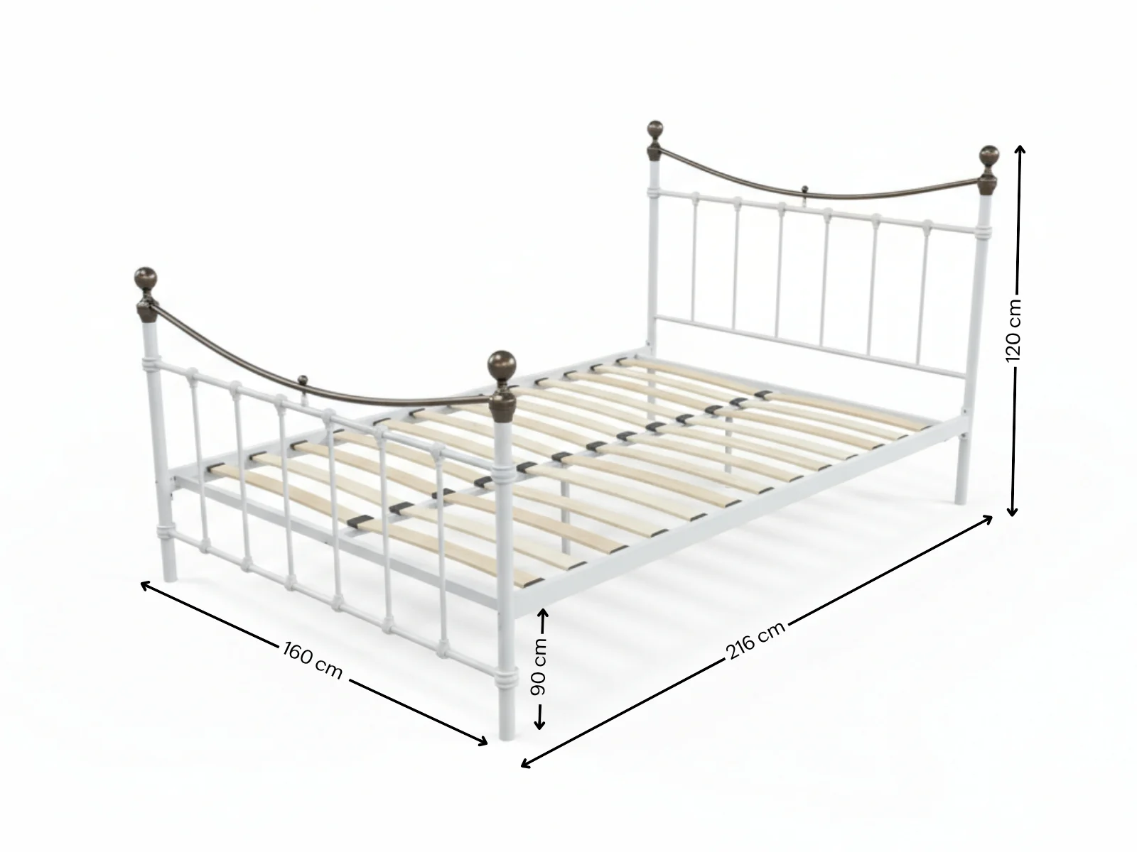 Victorian High Metal Bed Frame – Queen - Image 12