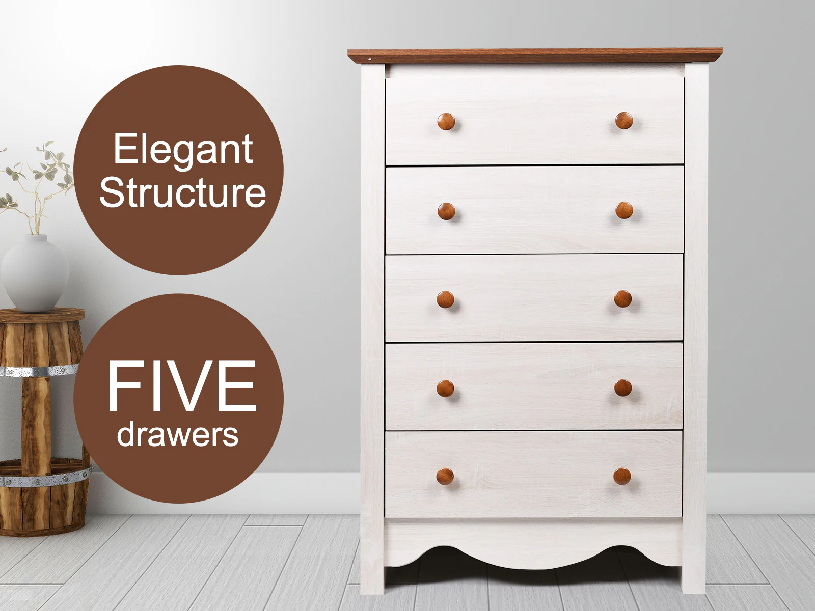 Walden 5-Drawer Chest - Set of 2 - Image 3