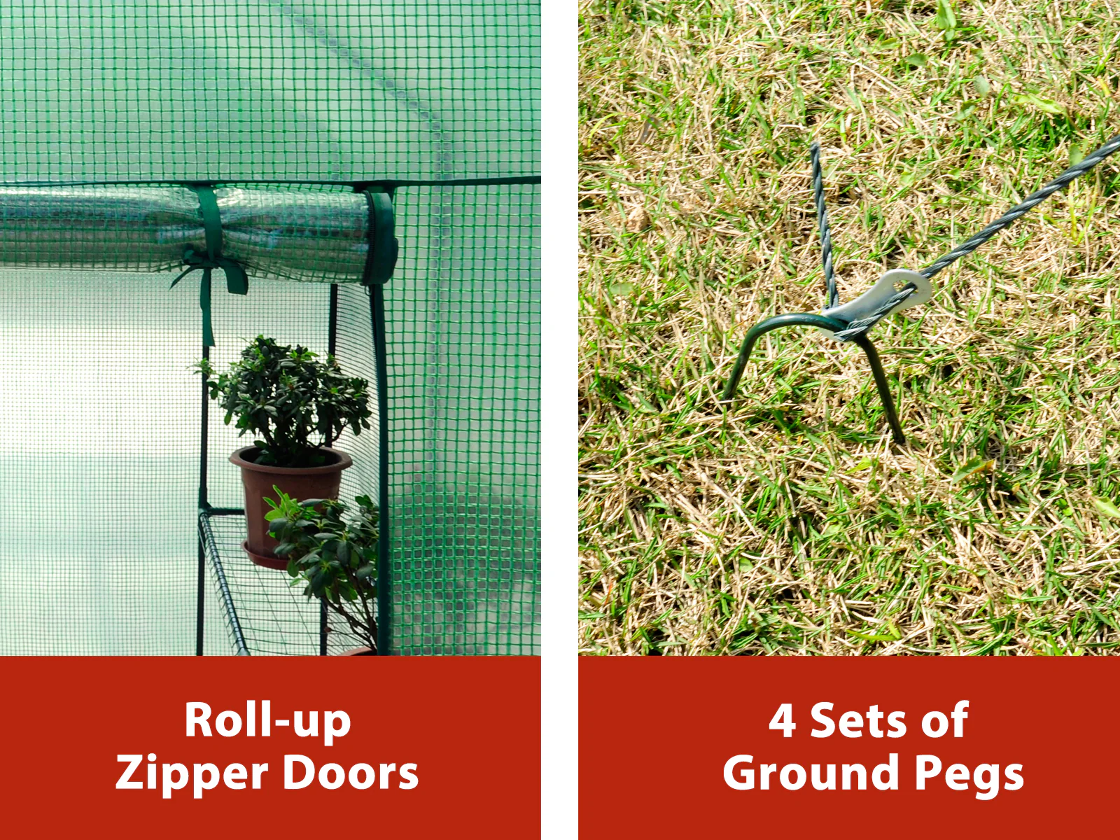 PE Mesh Walk-In Greenhouse - 1.2m x 1.9m - Image 3