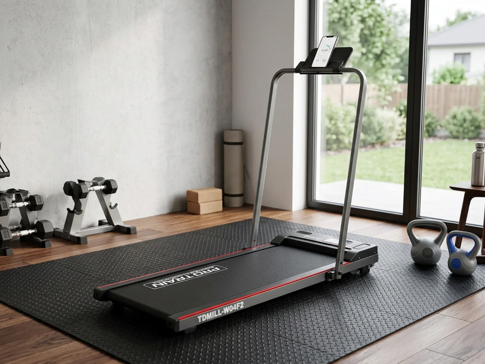 Foldable Walking Treadmill With Handle - 40 cm - Image 3