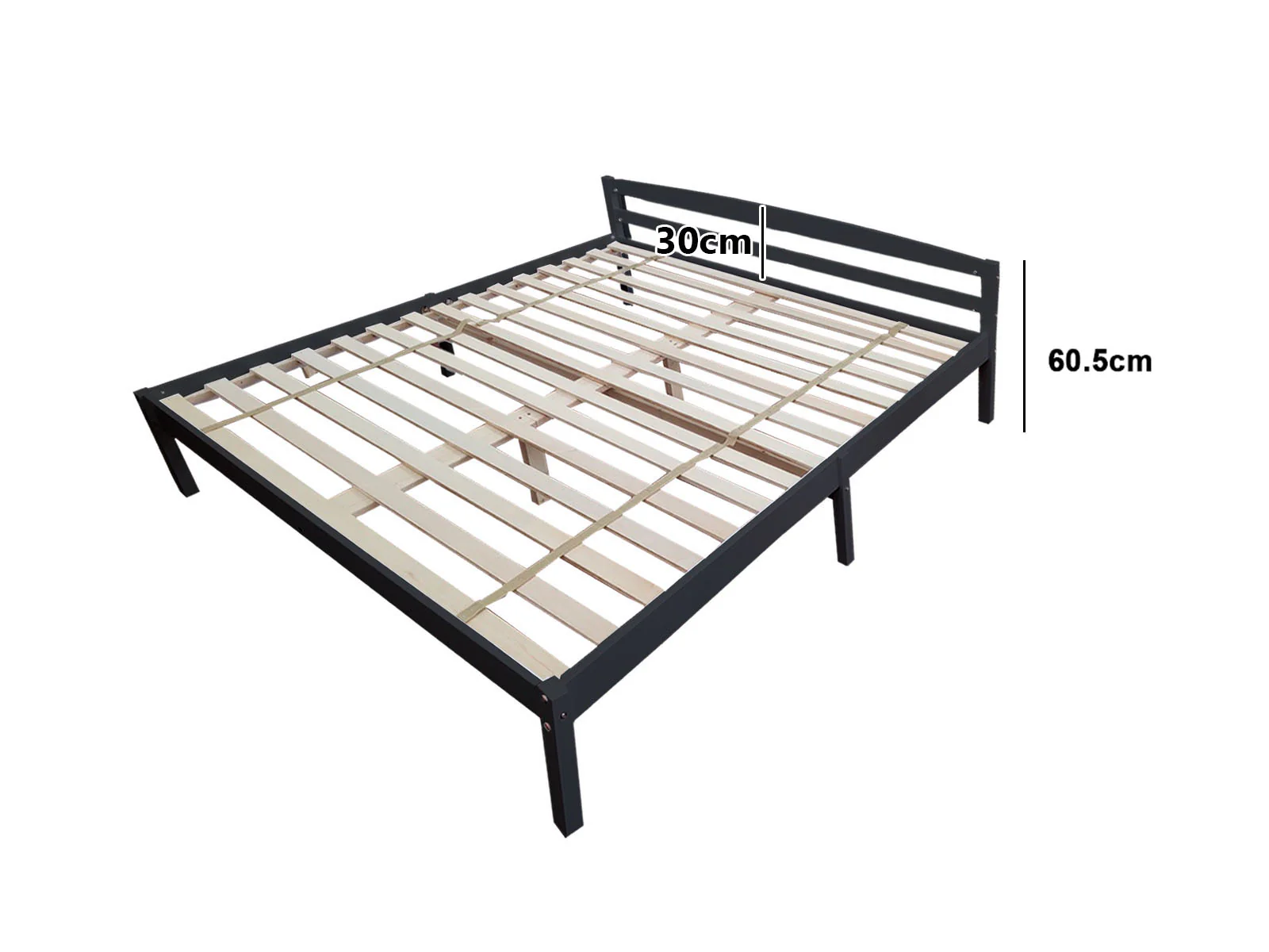 Wayford Bed Frame Black - & Euro Top Mattress B34 - Queen - Image 4