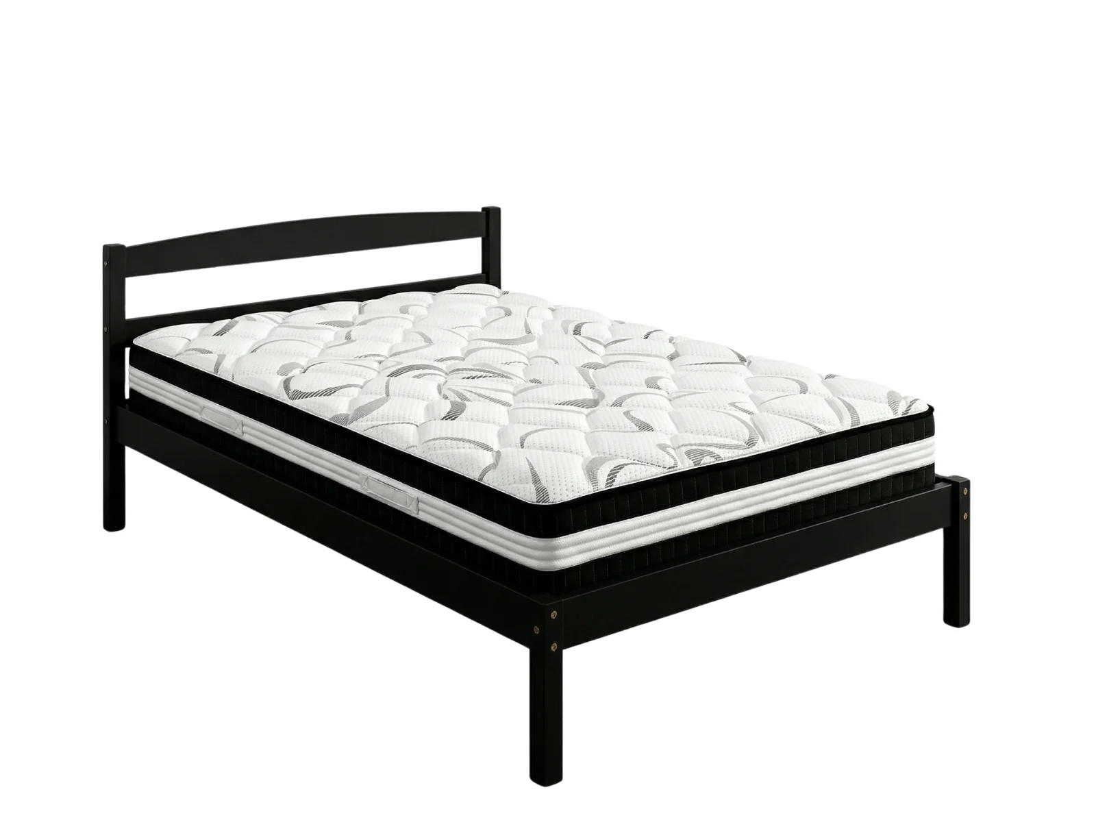Wayford Bed Frame Black & L30 Mattress - King Single