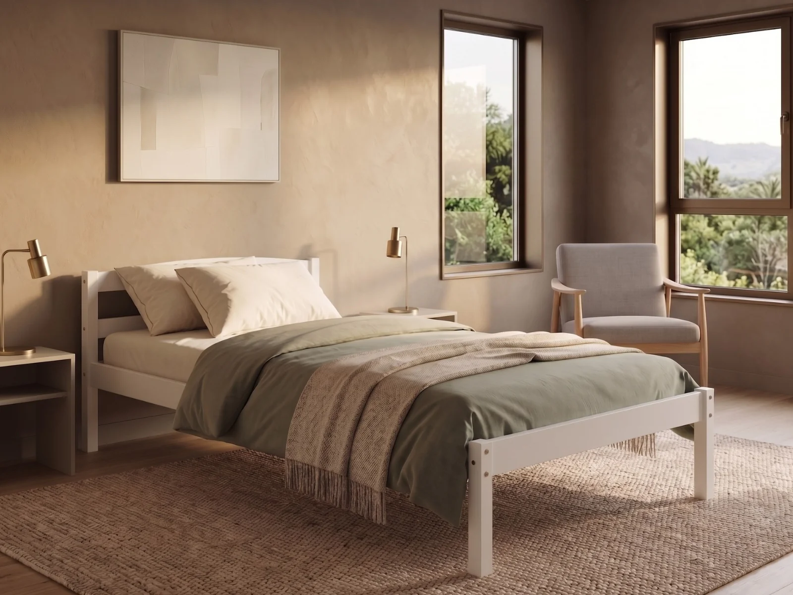 Wayford Bed Frame White - King Single - Image 2