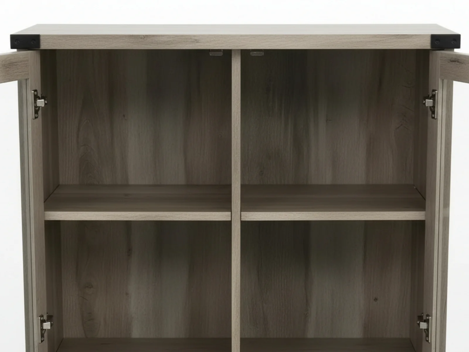 4-Door Wine Cabinet - Grey Wash - Image 6