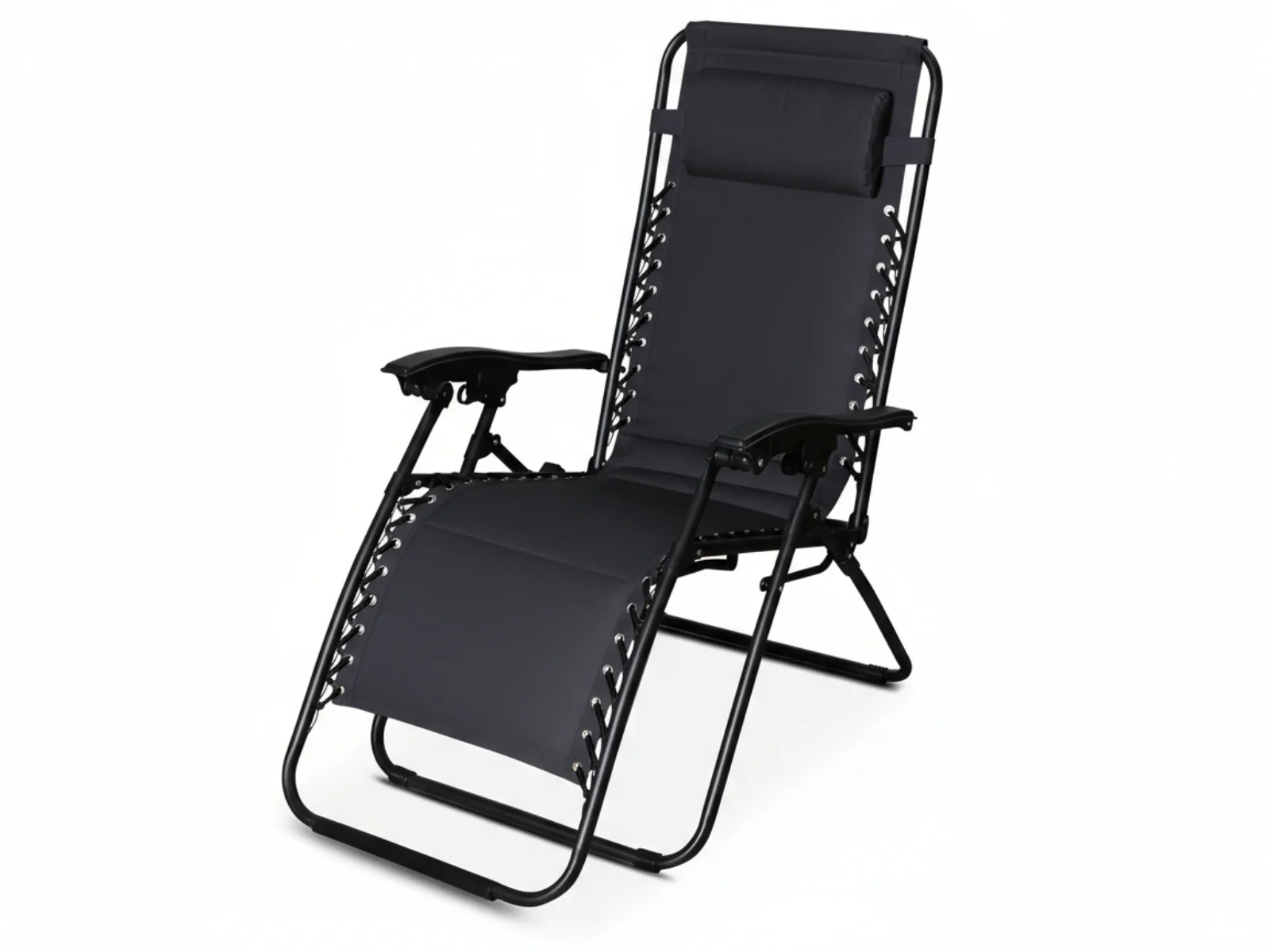 Zero Gravity Chair with Padded Cushion - Black - Image 5