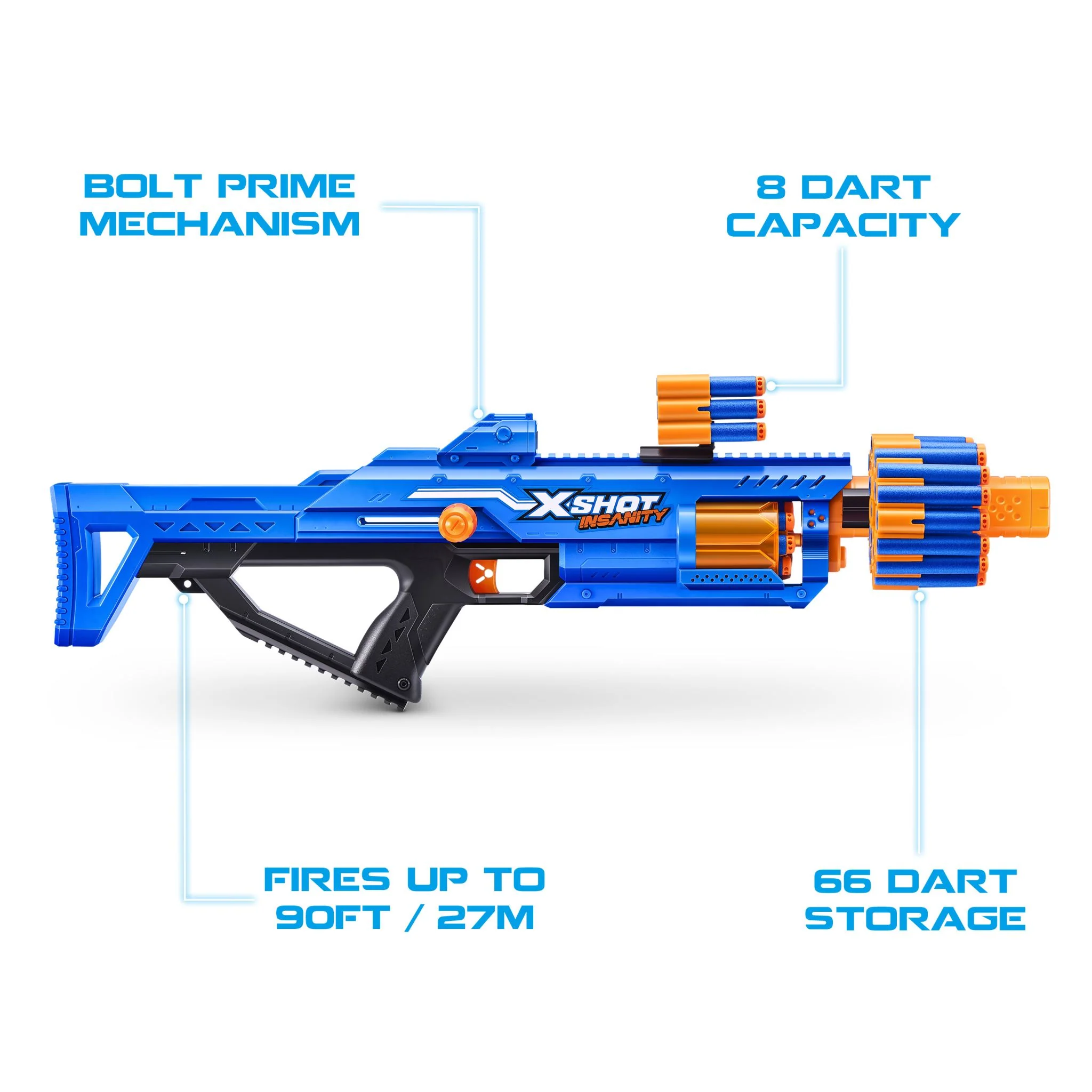 ZURU X-Shot Insanity S1 Berzerko 8-Shot (48 Darts) - Image 14